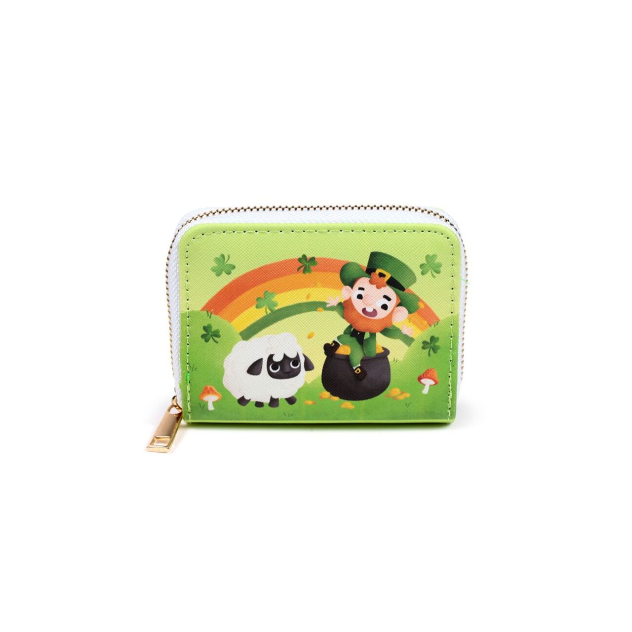 Elevate your everyday essentials with the Luck of the Irish Zip Around Small Wallet Purse. Crafted for both style and practicality, this compact wallet features a secure zip closure to keep your valuables safe while offering organized compartments for cards and cash.