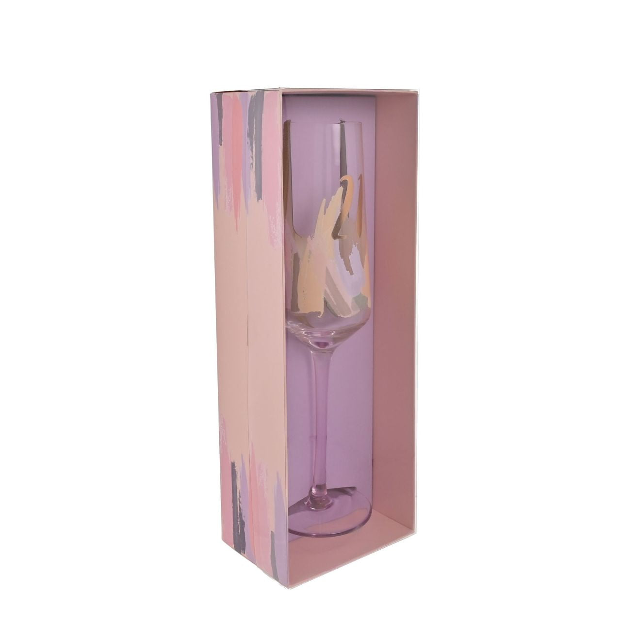 Celebrate special moments in style with the Luxe Brushstroke Birthday Flute 21 from Hotchpotch by CELEBRATIONS. Crafted from glass with a lustrous shiny finish, this birthday flute adds a touch of sophistication.