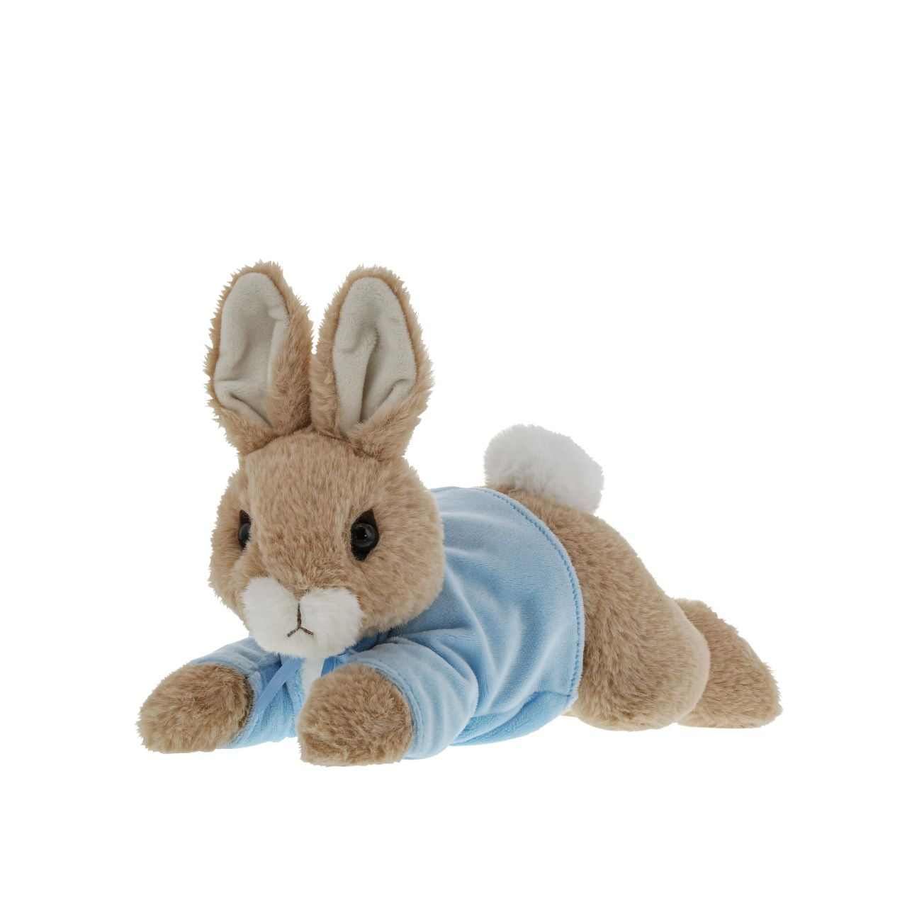 This Peter Rabbit soft toy is made from beautifully soft fabric and is dressed in clothing exactly as illustrated by Beatrix Potter, with his signature blue jacket and a new dynamic pose. The Peter Rabbit collection features the much loved characters from the Beatrix Potter books and this quality and authentic soft toy is sure to be adored for many years to come.
