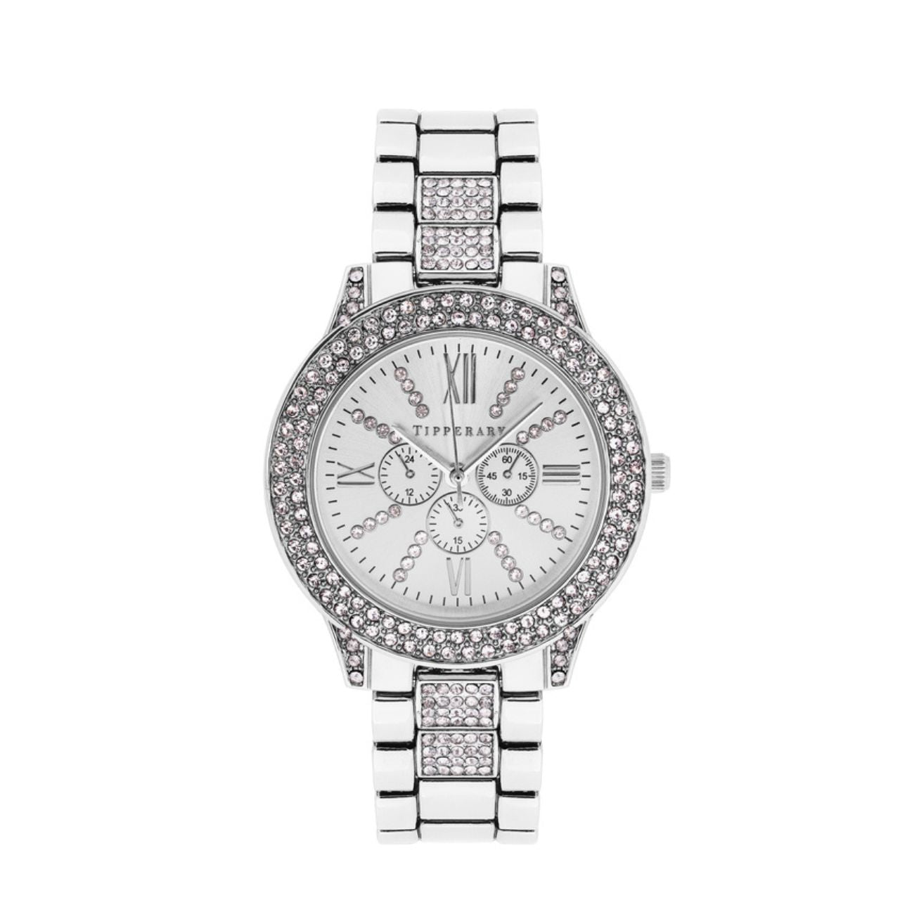 Medici Silver Watch by Tipperary Introducing the "MEDICI SILVER WATCH" from Tipperary Crystal - an embodiment of classic elegance and modern sophistication. This watch, categorized under our esteemed "Jewellery" section, is a timeless accessory that effortlessly complements any outfit.