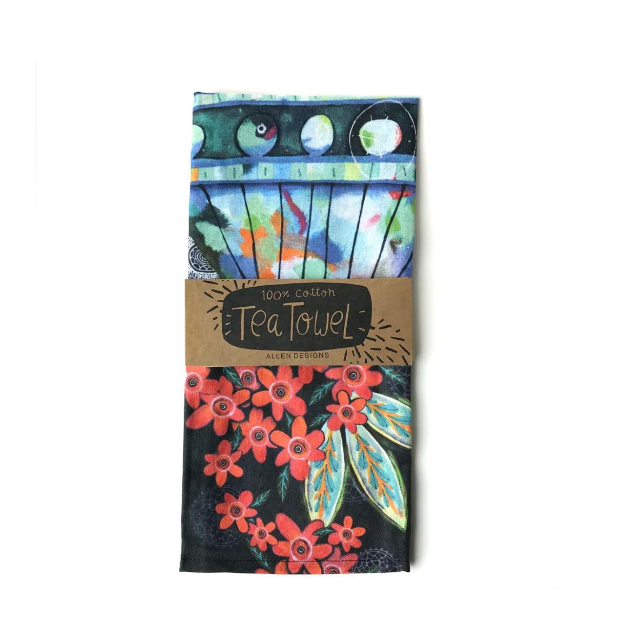 Michelle Allen Flower Blast Tea Towel Our Flower Blast 100% cotton tea towel add the perfect pop of colour and personality to any kitchen.