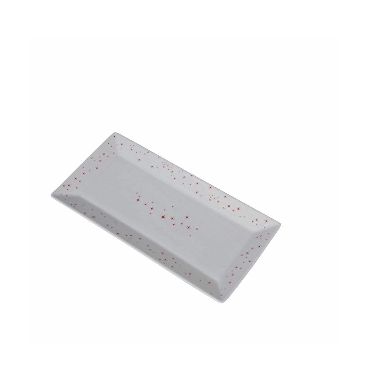 Midnight Blue Christmas Platter Set of 2 by Mindy Brownes Introducing our set of two Christmas platters. Rectangular in design these plates have a simple yet festive pattern and curved rim for stylish serving of cakes, cookies, and more.