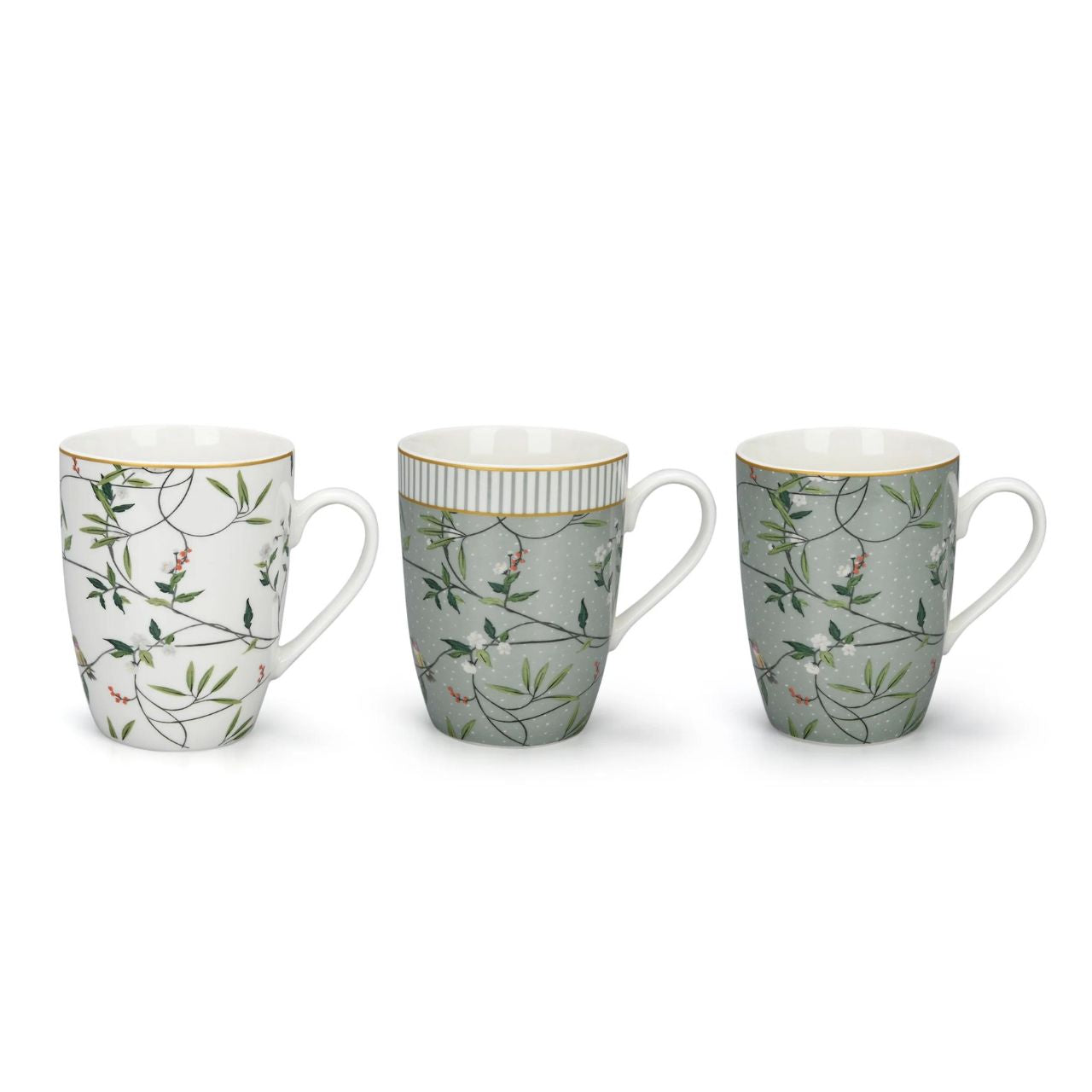 Alice Bell Collection Set of 6 Mugs by Mindy Brownes This Mindy Brownes Alice Bell Collection Set of 6 Mugs is perfect for any occasion. Crafted with high quality porcelain, these mugs feature unique green and intricate floral designs that are sure to bring some charm to your kitchen. Enjoy a hot beverage with your friends and family with this Alice Bell Collection set.
