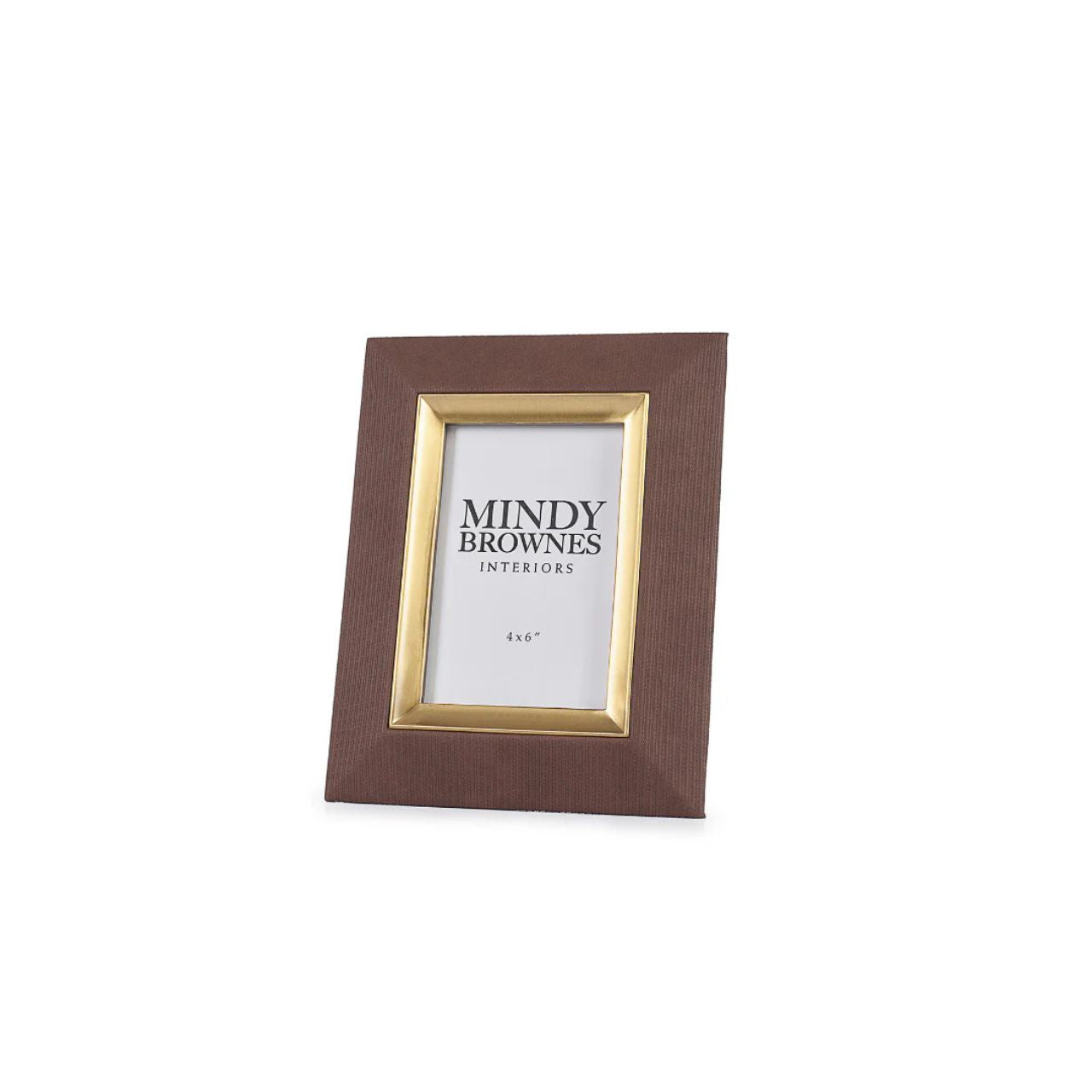 The Sutera Picture Frame in Brown 4 x 6 boasts a classic and elegant design with gold accents. The perfect way to preserve and showcase your memories, this photo frame adds a touch of sophistication to any room. Timeless and versatile, it complements a variety of décor styles.