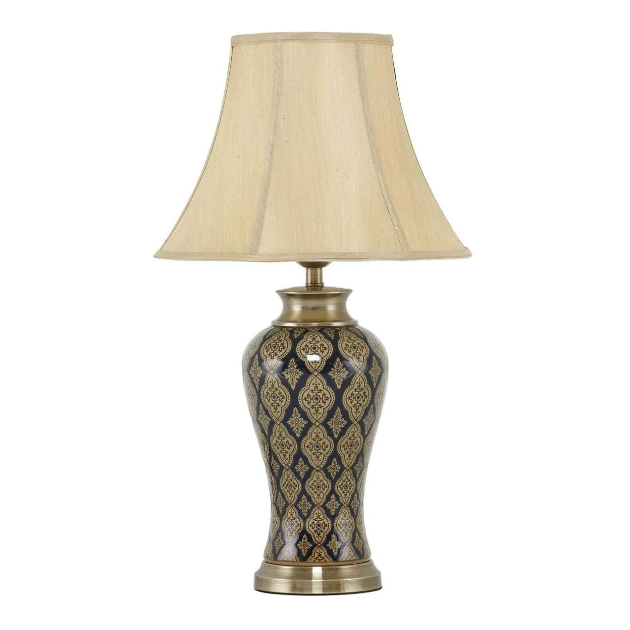 Mindy Brownes Una Table Lamp - Mindy Brownes Table Lamp. - Oriental inspired pattern ceramic lamp.