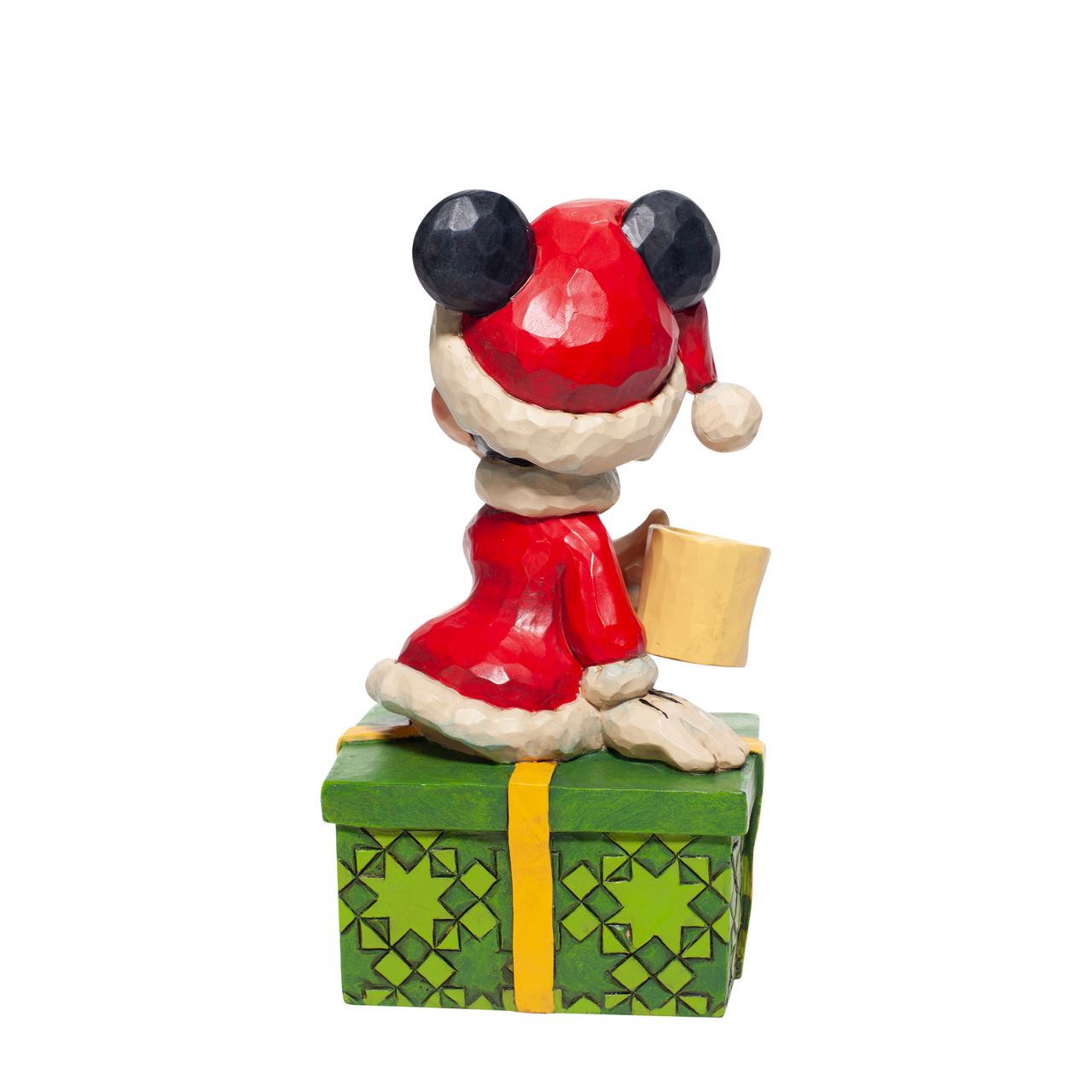 Disney Minnie Mouse with Hot Chocolate Figurine Dressed in a dainty Santa skirt and hat, Minnie soaks in the holiday spirit. Sipping from a cup of hot chocolate, this sweet mouse celebrates the most wonderful time of the year in style. Once again, Jim Shore captures the magic of Disney.