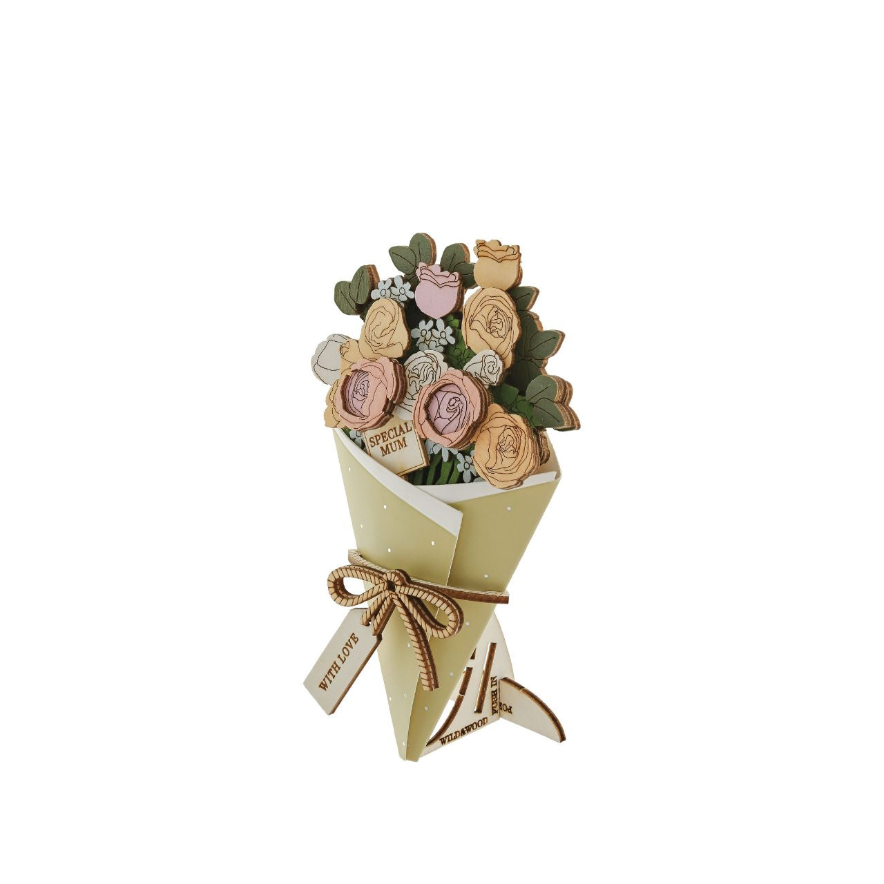 Surprise and delight someone with a beautiful bouquet figural card - Send them loads of love through the post with our letterbox inspired 3D figurine card.