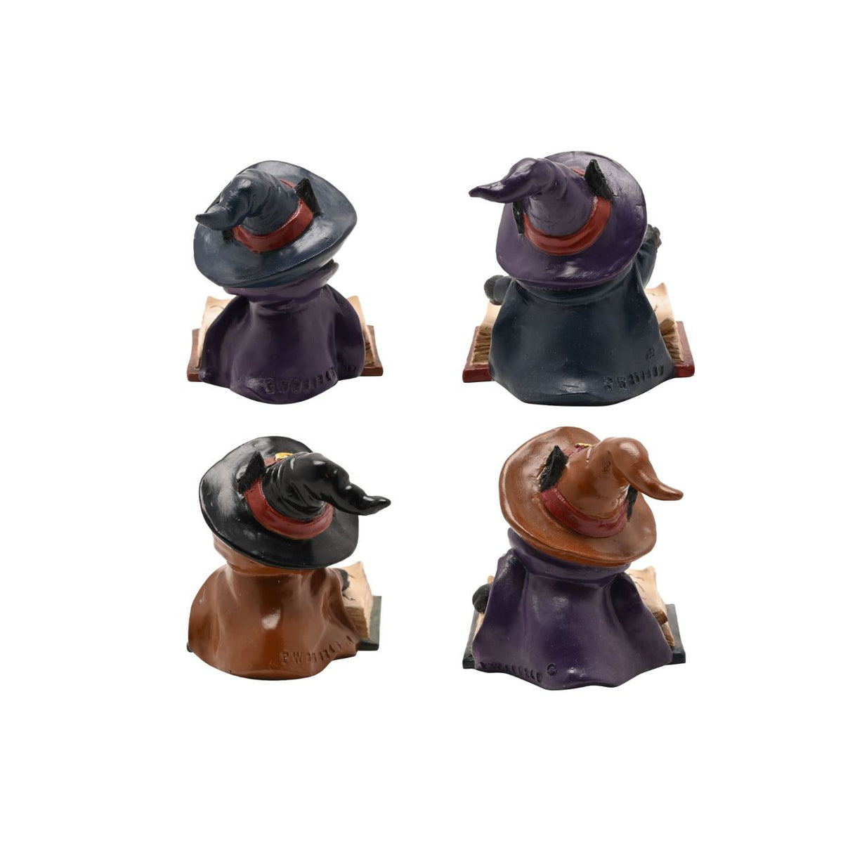 Intricately detailed with textured fur, carefully sculpted pages, and contrasting coloured cloaks and hats, each figurine is finished with subtle painted accents that enhance its magical appearance. The assortment includes four unique designs, making it ideal for collectors or for creating a coordinated themed display.