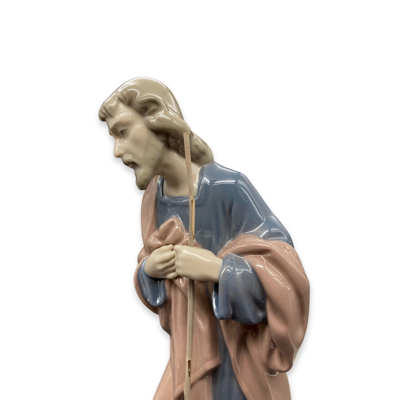 Nao by Lladro Saint Joseph Nao porcelain figurine “Saint Joseph” from the Christmas Collection. Sculpted by Salvador Furió, this figurine is part of the nativity set. Nao Porcelain Figurines are produced in Valencia Spain and the Company is part of the Lladro family. Each piece is lovingly handmade and hand painted by the Valencia Artisans.