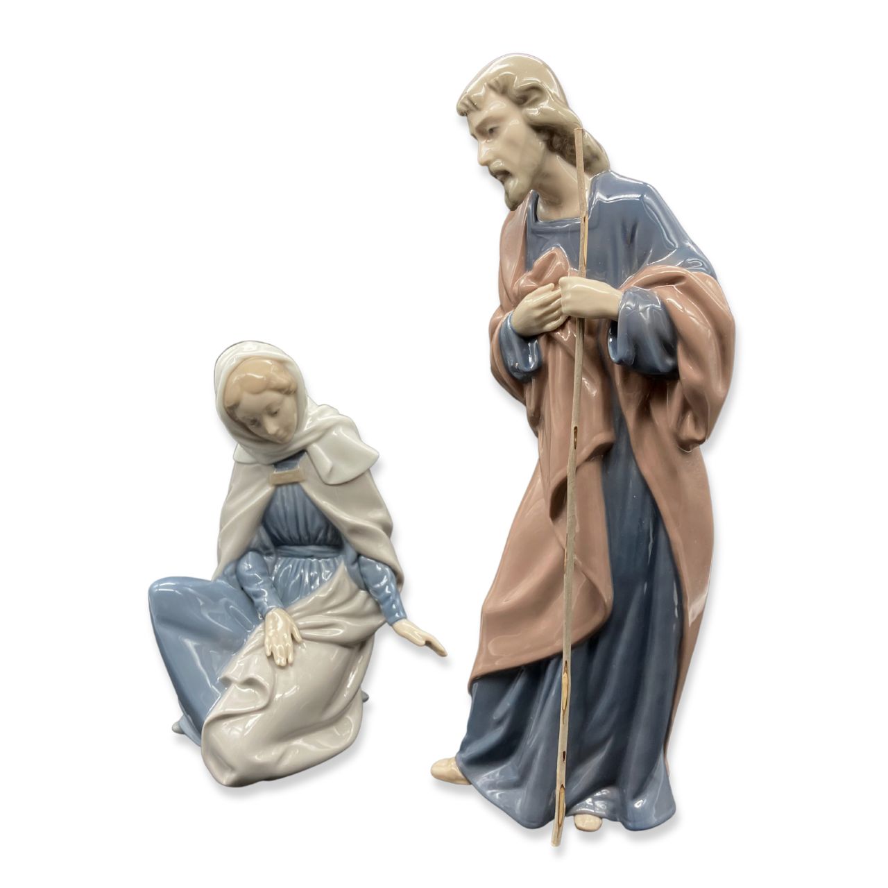Nao by Lladro Saint Joseph Nao porcelain figurine “Saint Joseph” from the Christmas Collection. Sculpted by Salvador Furió, this figurine is part of the nativity set. Nao Porcelain Figurines are produced in Valencia Spain and the Company is part of the Lladro family. Each piece is lovingly handmade and hand painted by the Valencia Artisans.