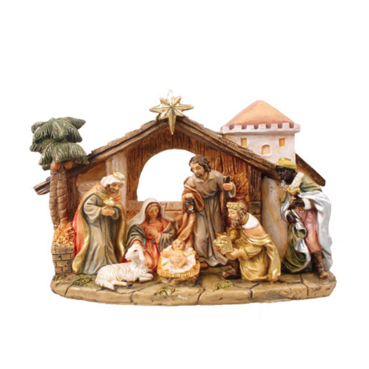 Nativity Holy Family Coloured - 5 inch