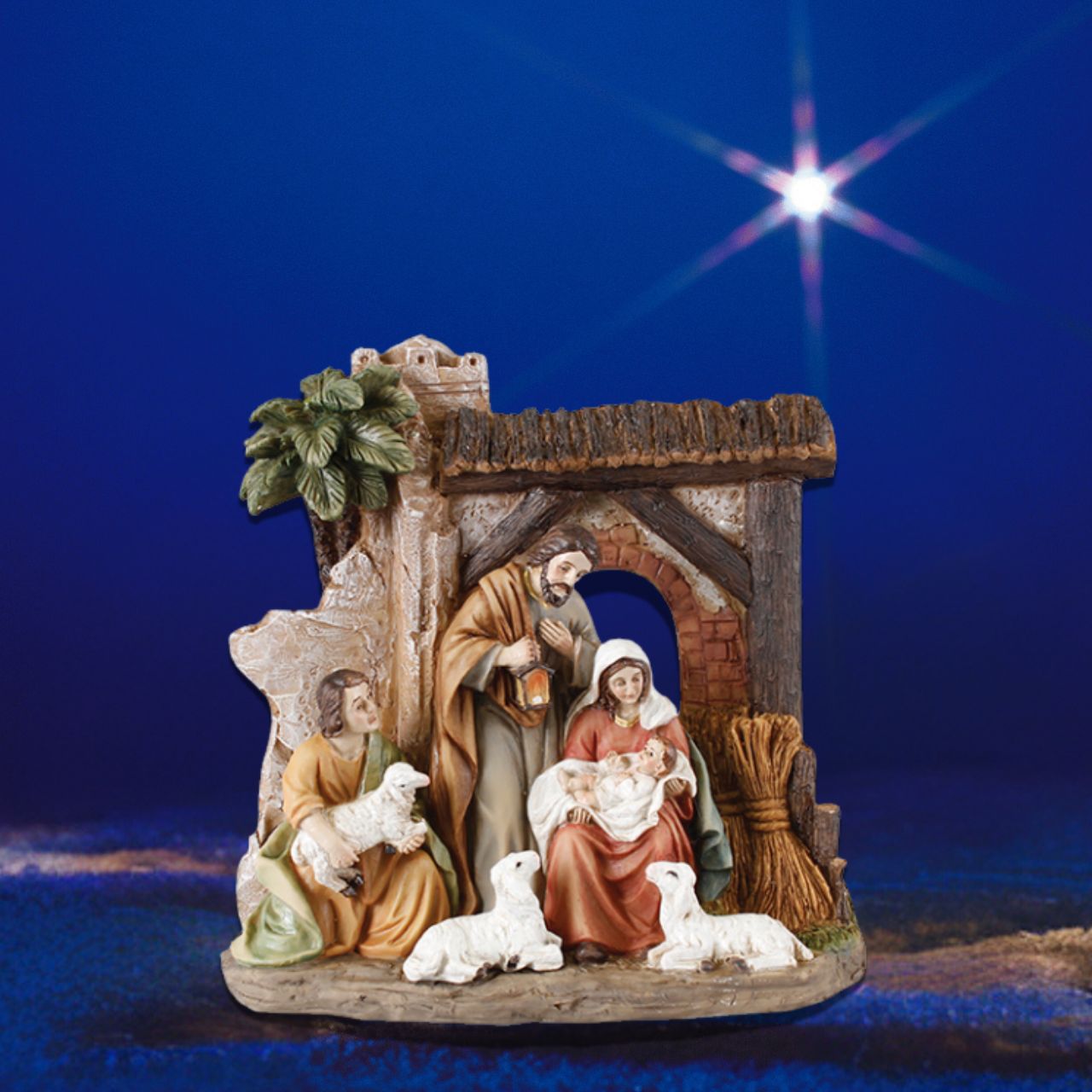 Discover the beauty and reverence of the holiday season with our 6 inch Nativity Set. Crafted from durable resin, this hand-painted Holy Family brings the Christmas story to life. Share the gift of faith with this timeless addition to your holiday décor.