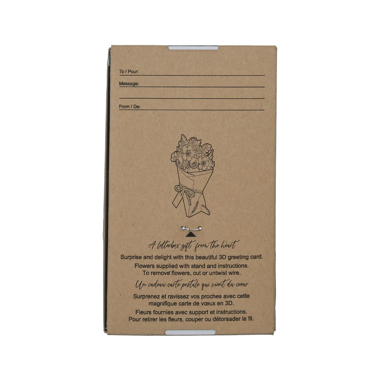 Surprise and delight someone with a beautiful bouquet figural card - Send them loads of love through the post with our letterbox inspired 3D figurine card.