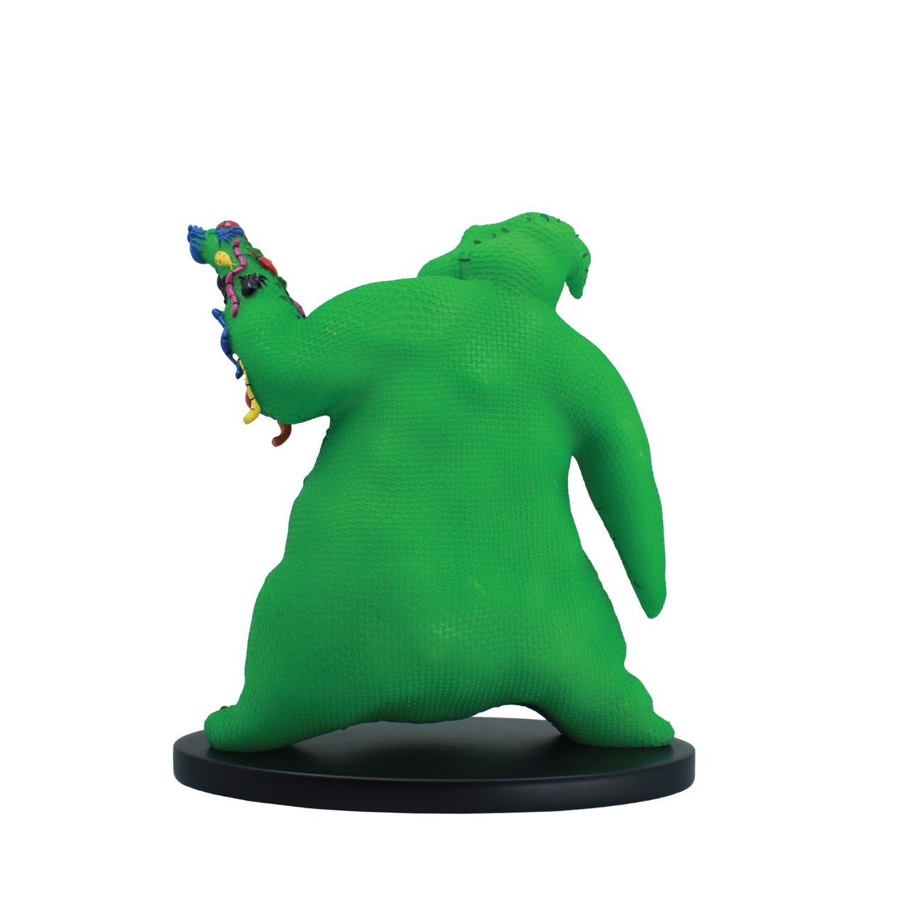 Imagine bringing home a piece of haunting magic with this Oogie Boogie glow-in-the-dark figurine. Every night will be full of delightful frights as Oogie Boogie, will let his ghostly glow add a touch of Halloween magic to your everyday.