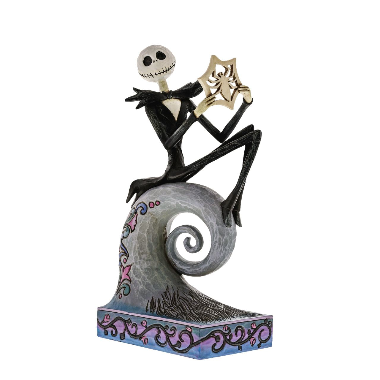 Disney Traditions by Jim Shore "What's This?" - Jack Skellington Figurine In this captivating sculpture, Jim Shore features the King of Pumpkin Town discovering just how fun Christmas can be| In this Nightmare Before Christmas figurine you can almost hear Jack Skellington singing as he uncovers the delight of the holiday.