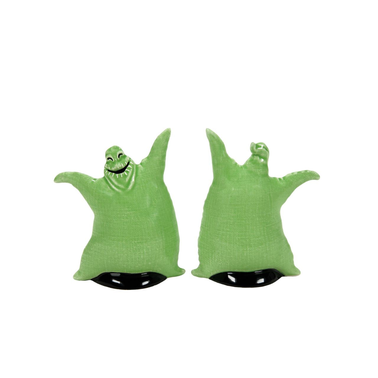 Bring home the thrill of Halloween Town and let the Oogie Boogie Salt and Pepper Shaker Set turn your dining experience into a bewitching performance. It's the perfect way to season your food with a sprinkle of spookiness and makes every dish a tiny bit more devilish.