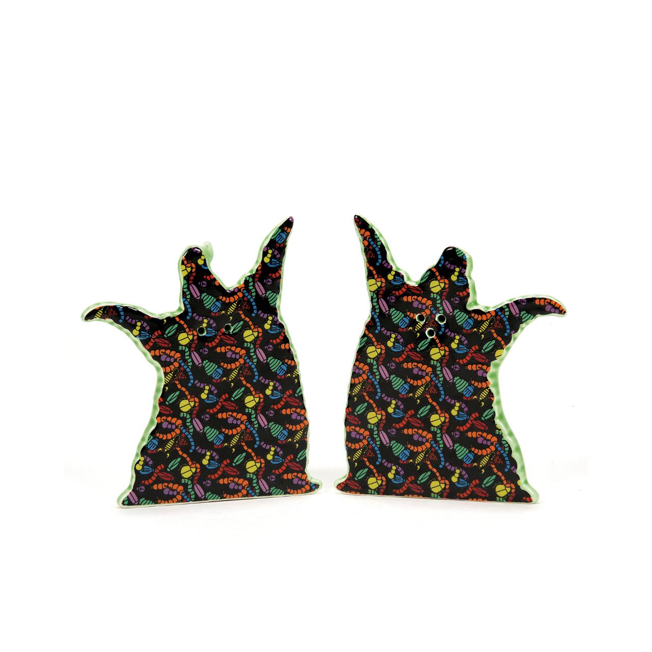 Bring home the thrill of Halloween Town and let the Oogie Boogie Salt and Pepper Shaker Set turn your dining experience into a bewitching performance. It's the perfect way to season your food with a sprinkle of spookiness and makes every dish a tiny bit more devilish.