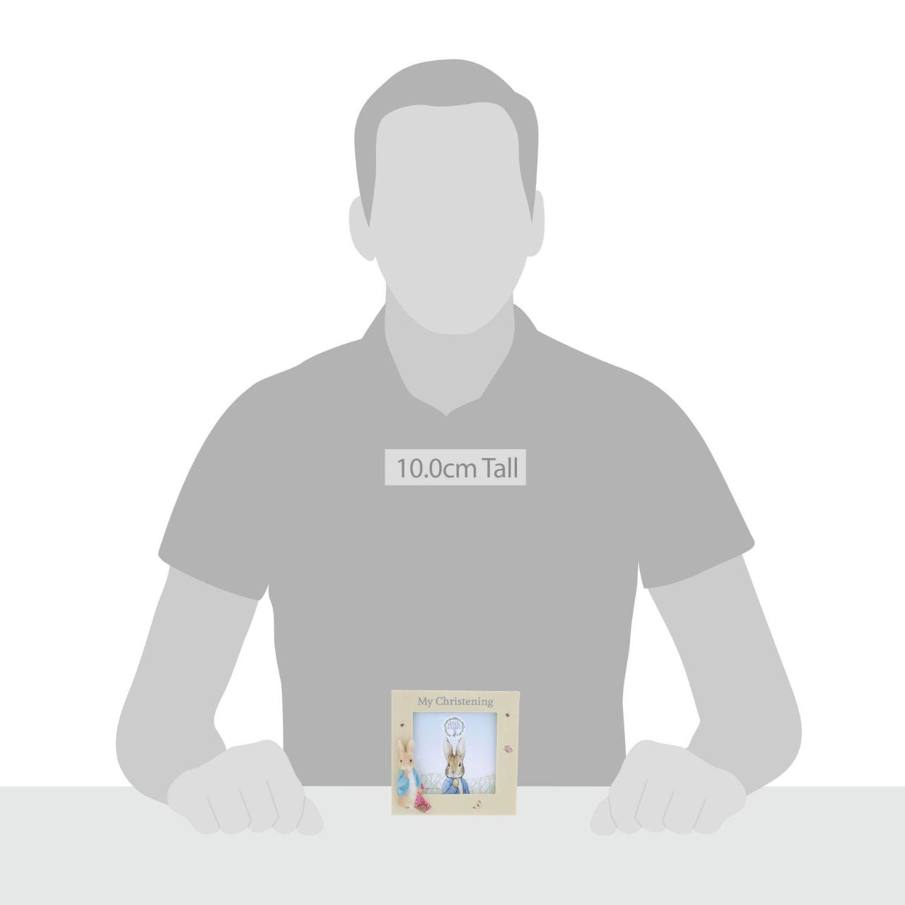 This charming Peter Rabbit Christening Photo frame is the perfect place to display a picture from your little ones Christening and is sure to earn a place of honour on a tabletop or mantel. Complete with original illustrations from the Beatrix Potter stories.