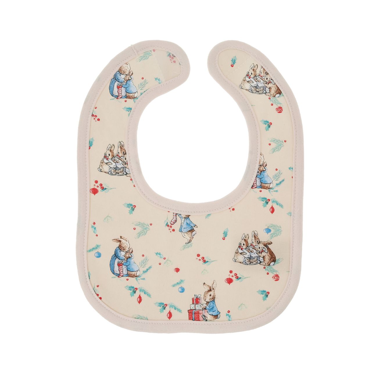 The Peter Rabbit Christmas Bibs set combines gorgeous festive designs with a practical and durable protective product. Featuring three designs, each based on the original Beatrix Potter illustrations, super soft fabric and easy-peasy fastenings, we've got mealtimes, and baby, covered.
