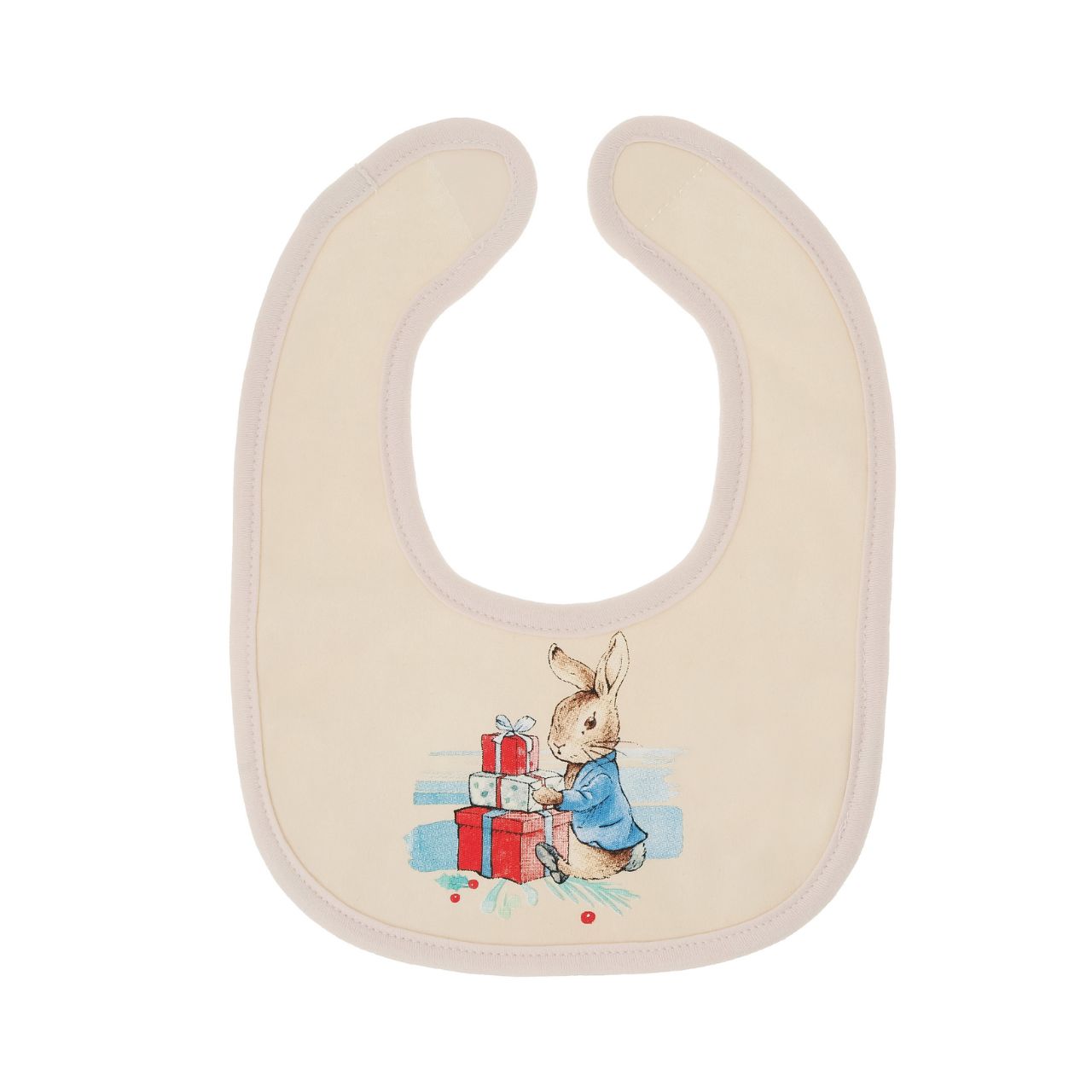 The Peter Rabbit Christmas Bibs set combines gorgeous festive designs with a practical and durable protective product. Featuring three designs, each based on the original Beatrix Potter illustrations, super soft fabric and easy-peasy fastenings, we've got mealtimes, and baby, covered.