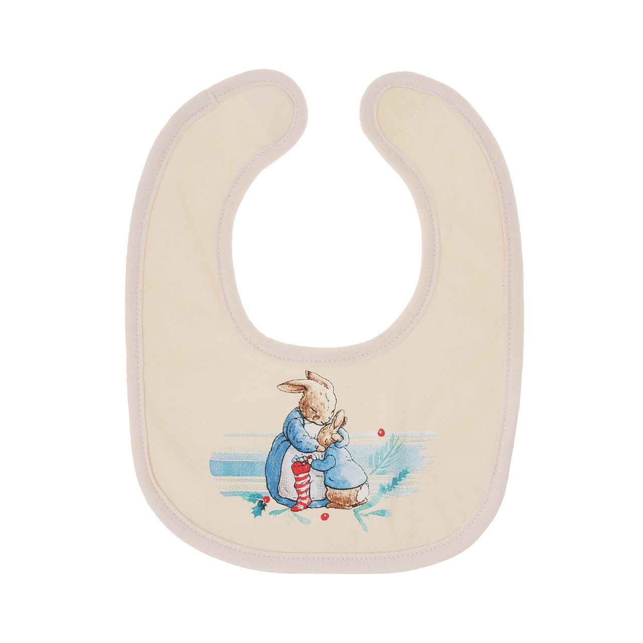The Peter Rabbit Christmas Bibs set combines gorgeous festive designs with a practical and durable protective product. Featuring three designs, each based on the original Beatrix Potter illustrations, super soft fabric and easy-peasy fastenings, we've got mealtimes, and baby, covered.