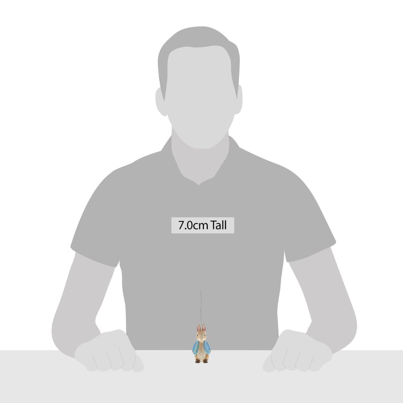 Beatrix Potter Peter Rabbit Sculpted Christmas Hanging Decoration A beautiful Peter Rabbit Sculpted Hanging Ornament made from fine ceramic and finished with a blue glittering jacket. This Peter Rabbit hanging ornament will make a wonderful finishing touch for all manners of celebrations such as parties or home decorations.