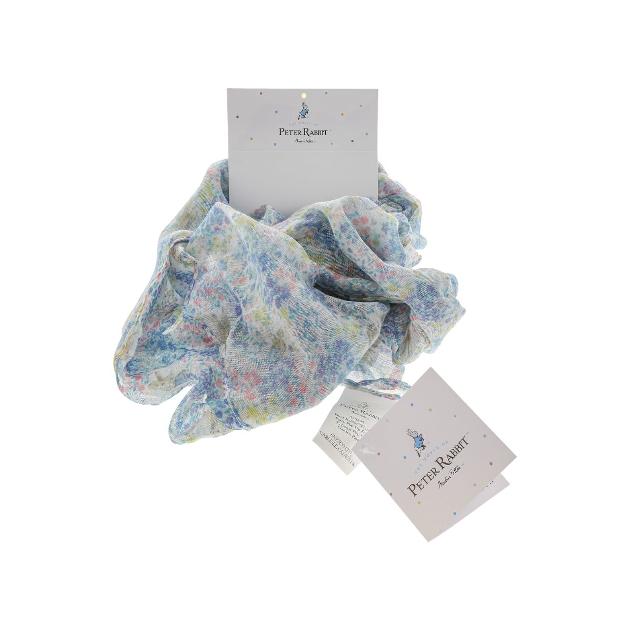 This beautifully made Peter Rabbit Garden Party Pop Up Scarf would be a wonderful addition to any outfit. Why not team up with our other Garden Party Pop Up accessories to create a co ordinating outfit or gift.