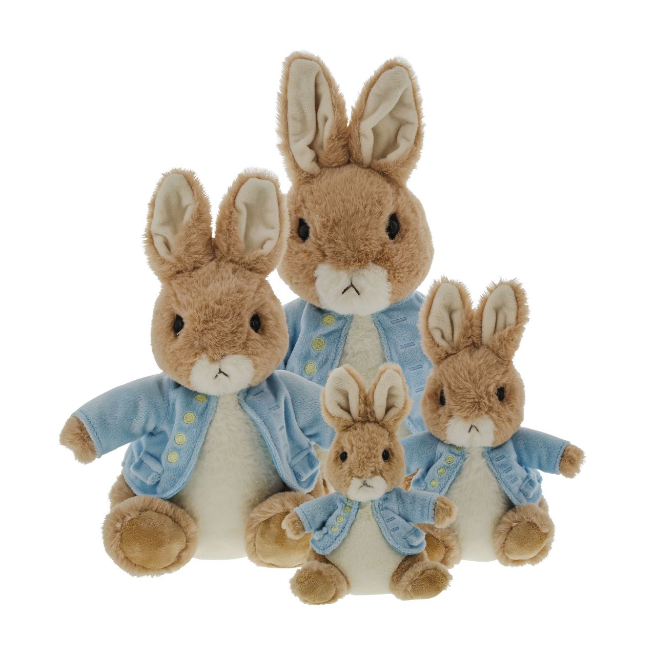 Peter Rabbit Medium  This Peter Rabbit soft toy is made from beautifully soft fabric and is dressed in clothing exactly as illustrated by Beatrix Potter, with his signature blue jacket. The Peter Rabbit collection features the much loved characters from the Beatrix Potter books and this quality and authentic soft toy is sure to be adored for many years to come.