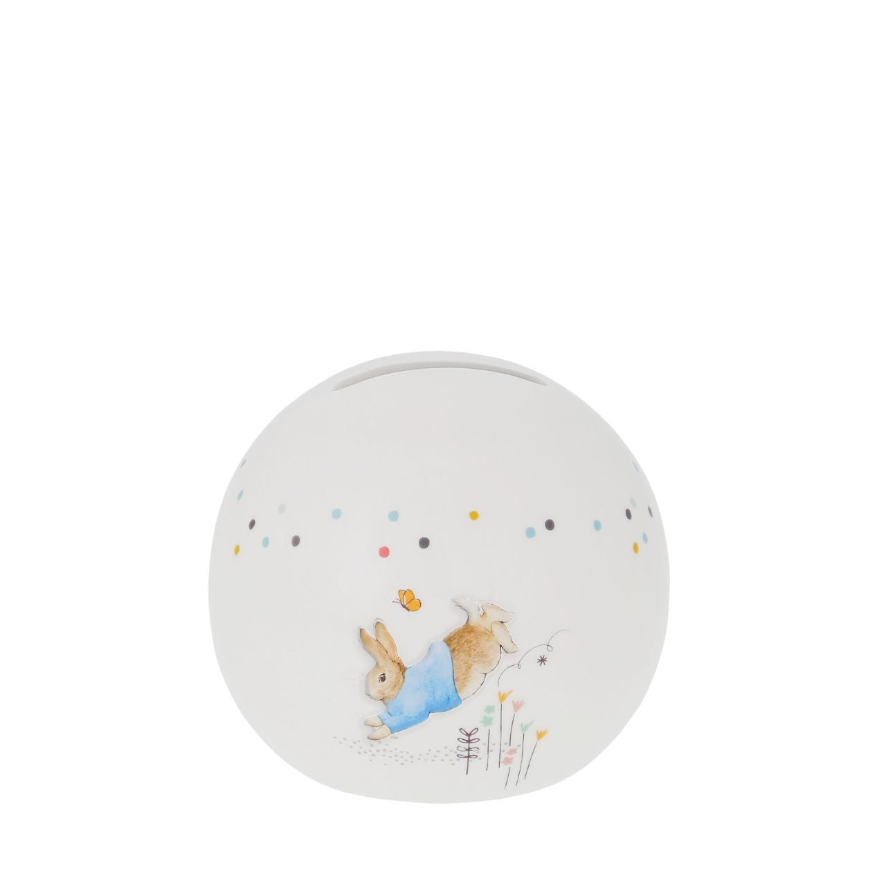 Delight your customers with our exquisite Peter Rabbit Money Bank, a must-have addition for any retail collection featuring beloved literary classics. Crafted from high-quality materials, this charming piece showcases beautifully embossed character artwork, bringing Beatrix Potter's iconic illustrations to life with intricate detail and vibrant colour.
