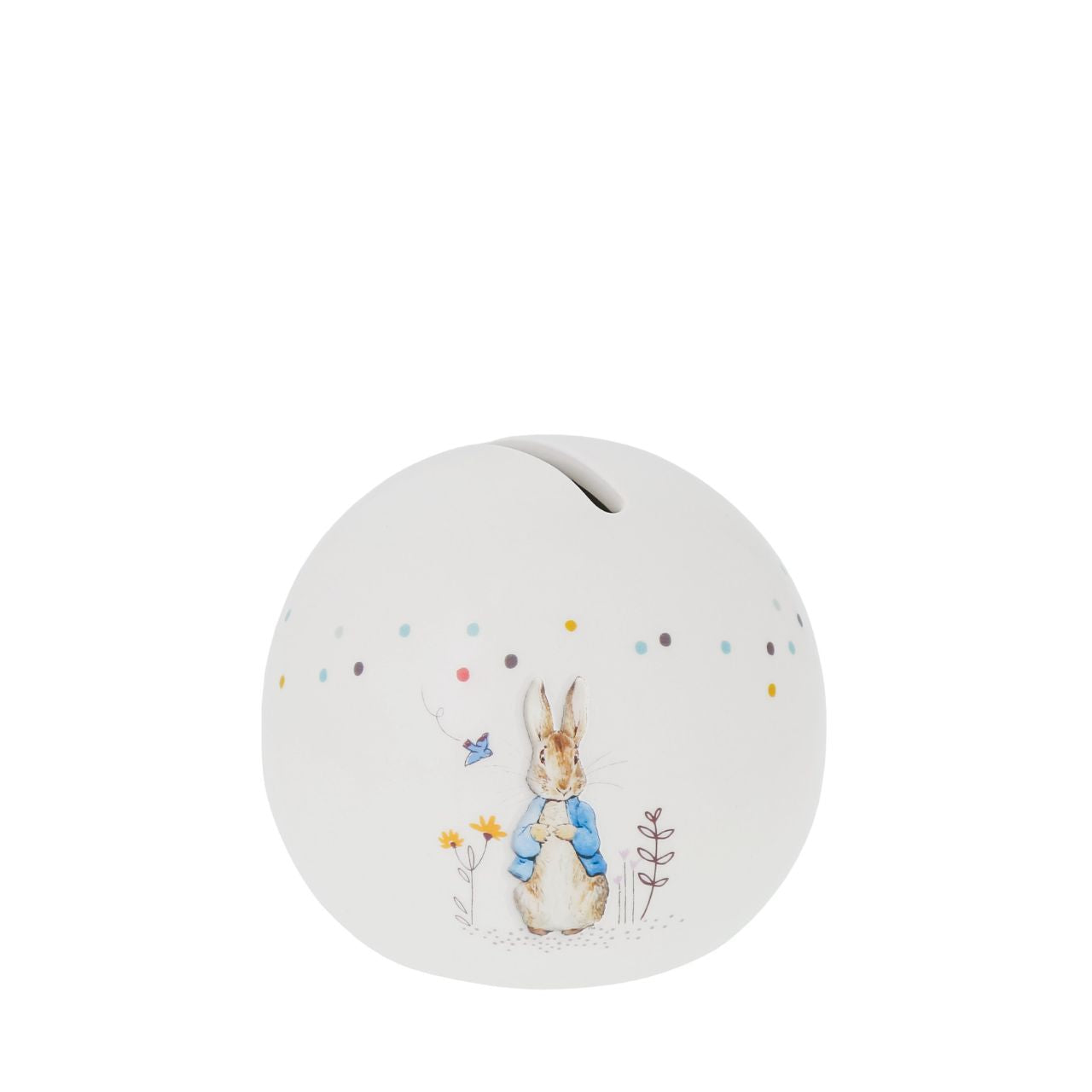 Delight your customers with our exquisite Peter Rabbit Money Bank, a must-have addition for any retail collection featuring beloved literary classics. Crafted from high-quality materials, this charming piece showcases beautifully embossed character artwork, bringing Beatrix Potter's iconic illustrations to life with intricate detail and vibrant colour.