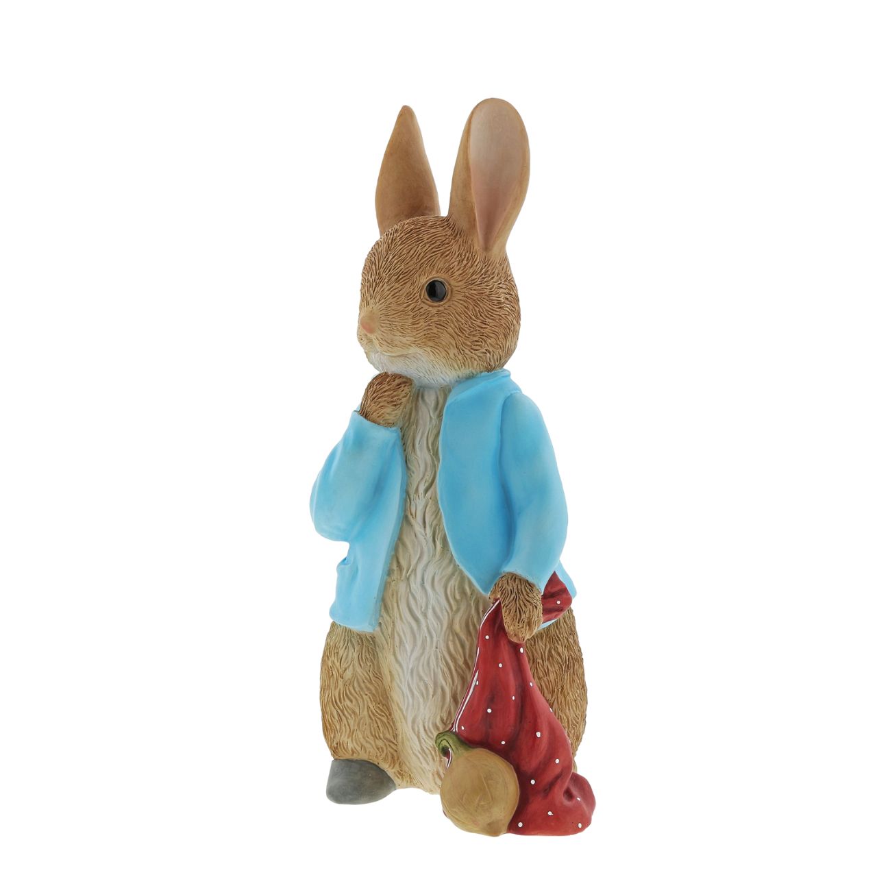 Big, bold and perfectly delightful is this Peter Rabbit Statement figurine. Standing 35.0cm tall, this figurine is sure to make a statement around the home, office or garden. Peter has been dressed in his iconic blue jacket and have been finished with a weather proof paint, making this a stunning yet versatile piece.