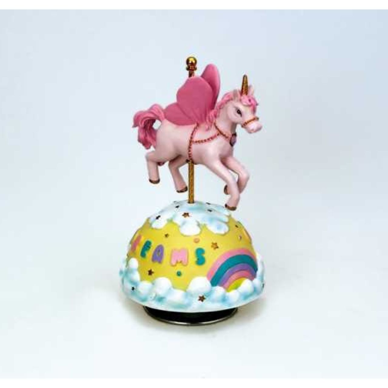 Musicboxworld Pink Unicorn On Base