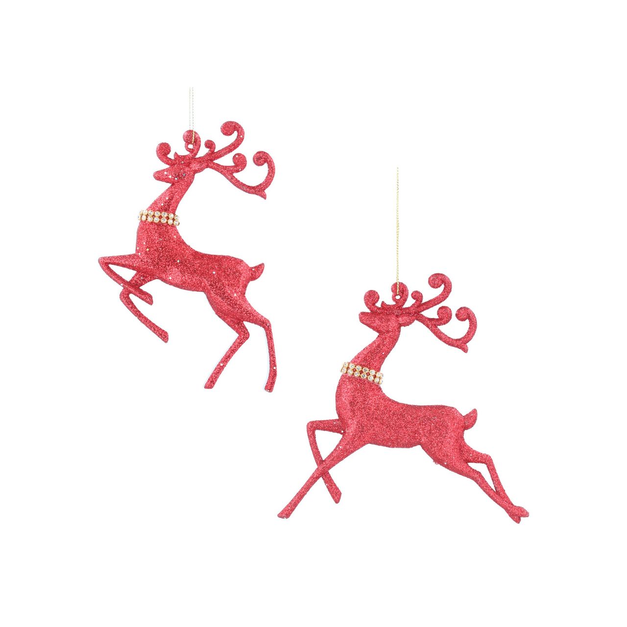 Gisela Graham Red Reindeer Christmas Hanging Ornament Bring some festive cheer to your tree with the Gisela Graham Red Reindeer Christmas Hanging Ornament. This unique piece is crafted from high-quality materials for a durable finish. A classic design, this ornament is sure to become a treasured part of your holiday décor for years to come.