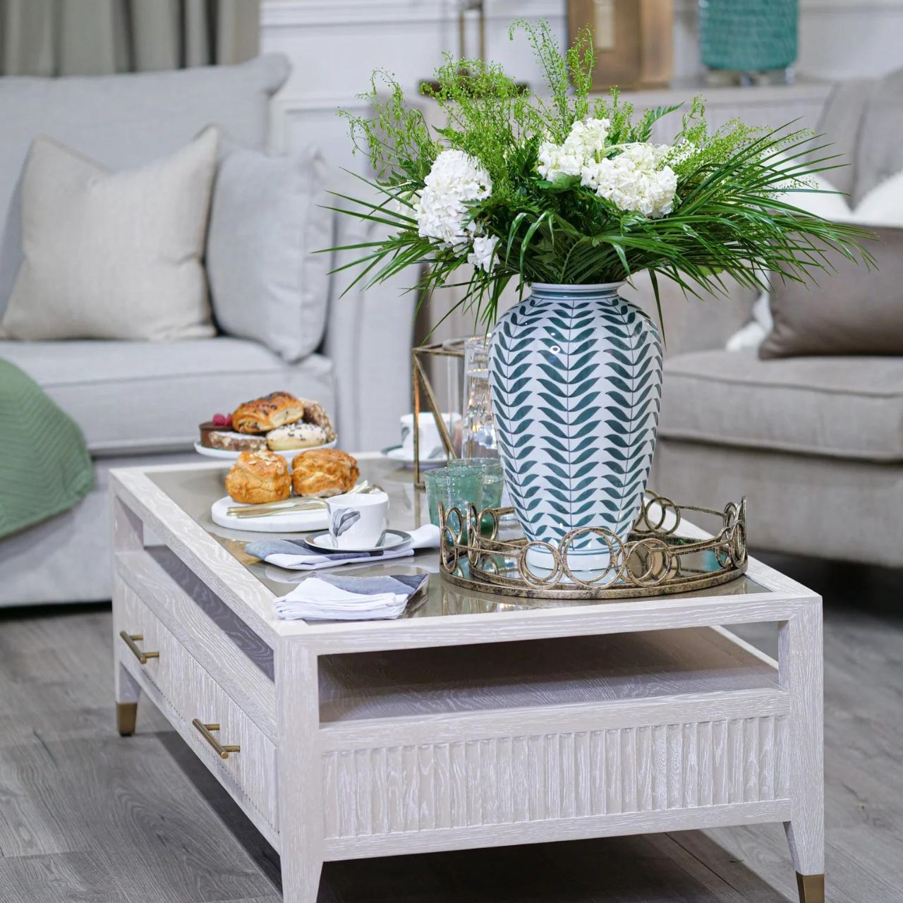 Mindy Brownes Remy Trays Set of 2 Set of two mirrored trays, Serve your drinks or nibbles in style on this deco mirror tray. Beautifully constructed from glass and metal, it's sure to make an impact. Antique gold in finish.