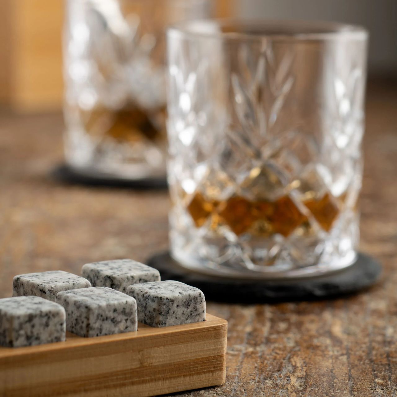 Our New Renmore Bamboo wooden boxed whiskey gift set is the ultimate gift set for any whiskey enthusiast. All whiskey lovers will feel like they are the classiest whiskey drinker around with our stunning set. They will have everything they could ever need to enhance and experience the flavour of their whiskey. Our whiskey set is an ideal gift for any occasion.