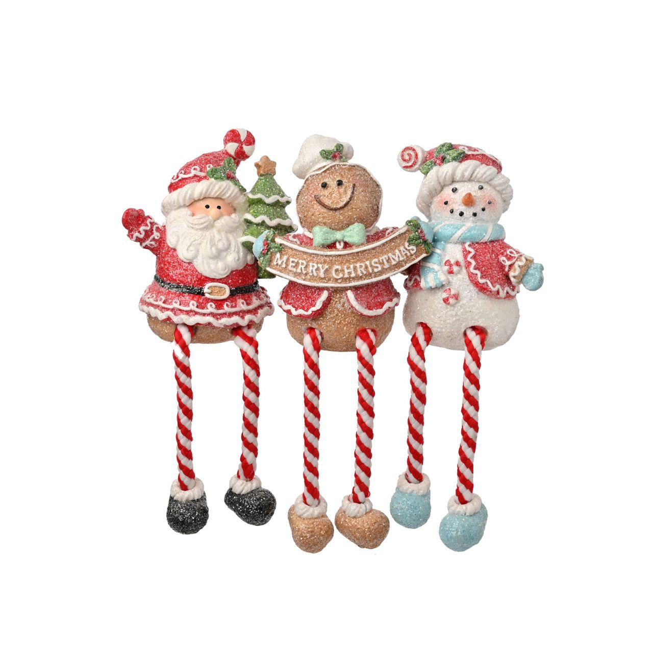 Santa & Friends is a charming collection celebrating festive cheer with Santa, reindeer, and gingerbread companions. Featuring Christmas decorations, ornaments, and more, this range will add charm to any seasonal display.
