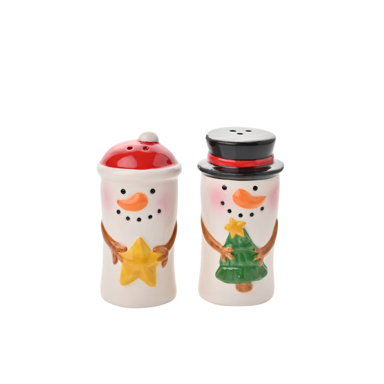 Introducing our whimsical Santa & Snowman Salt & Pepper Shakers, brought to you by THE SEASONAL GIFT CO.!