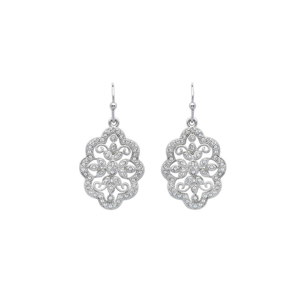 Elevate your elegance with the ShanOre Sterling Silver white Swarovski Earrings. Crafted from high-quality sterling silver, these earrings showcase sparkling white Swarovski crystals that catch the light beautifully.