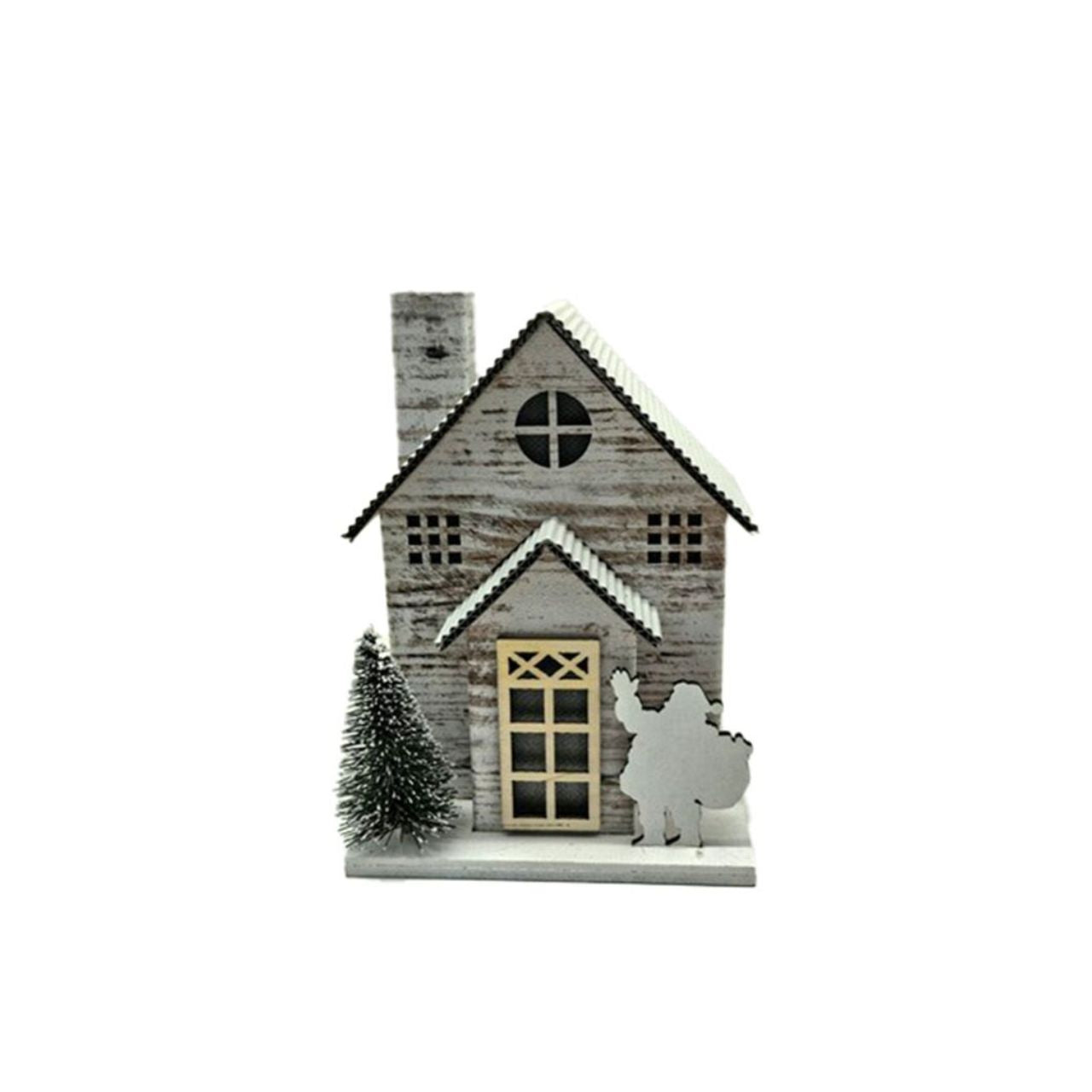 The Silver Birch Christmas House LED Decoration brings a refined, festive glow to your holiday décor. Crafted with delicate silver birch accents and illuminated by soft LED lighting, it creates an elegant ambiance perfect for mantelpieces or tabletops.
