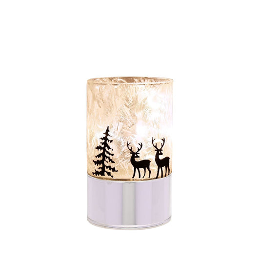 Christmas Small Reindeers with Tree LED Light Tube  A small reindeer with tree LED light tube by THE SEASONAL GIFT CO.  This illuminating decoration is a delightful twist on the traditional this Christmas.