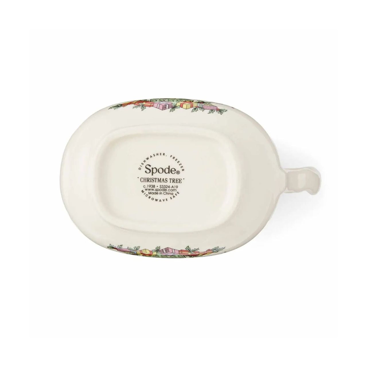 Whether it’s a generous helping of cream on your dessert, or drizzling brandy sauce over pudding, this jug will take pride of place on your table. Featuring the much-loved Christmas Tree design from Spode, this sauce jug has the classic colours of green, gold and red, evoking fond Christmas memories.