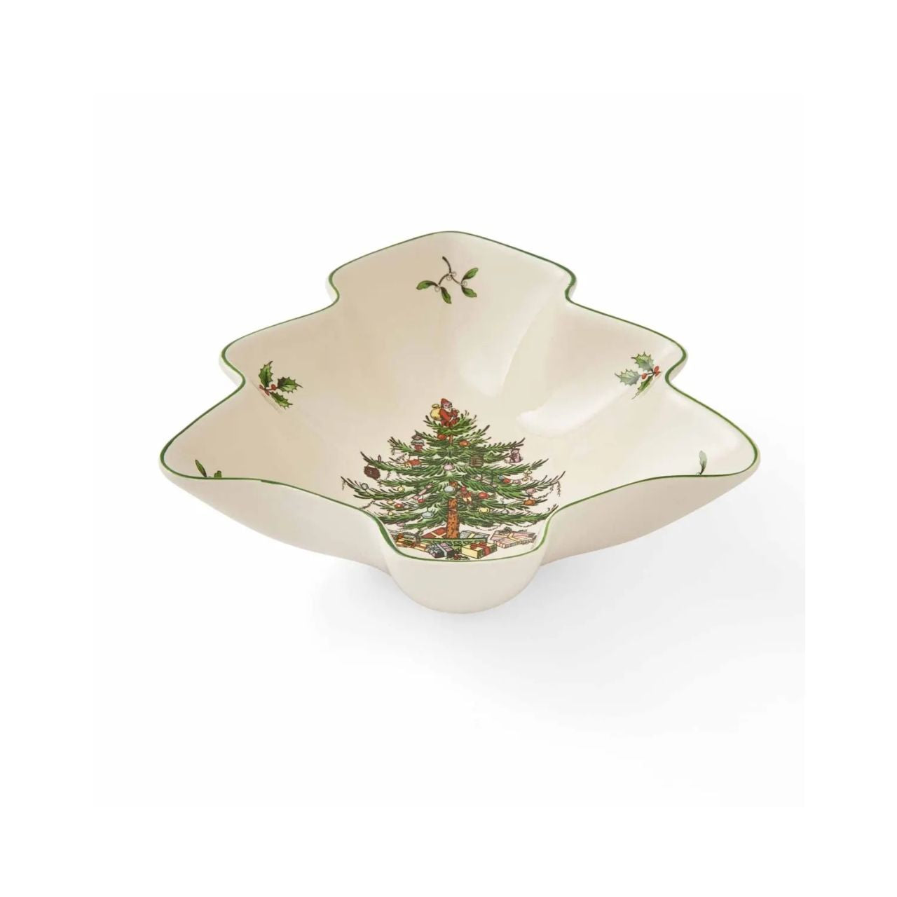 Tempting chocolates, Christmas cookies or traditional nuts, this Christmas Tree-shaped dish is the perfect receptacle for serving up all your festive favourites. The classic 1938 pattern by Spode features nostalgic reds, golds and greens and makes a beautiful addition to your Christmas collection.