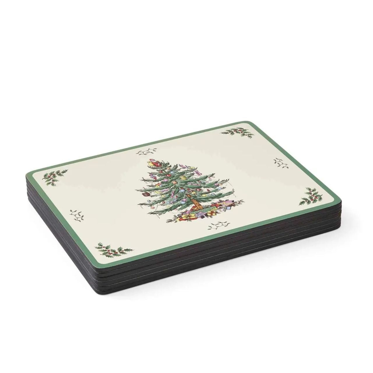 Give everyone their own special spot at the table with this set of six placemats from Spode's Christmas Tree range. Printed with the iconic Christmas Tree design, they can be combined with the corresponding tableware to create a truly enchanting festive table spread.