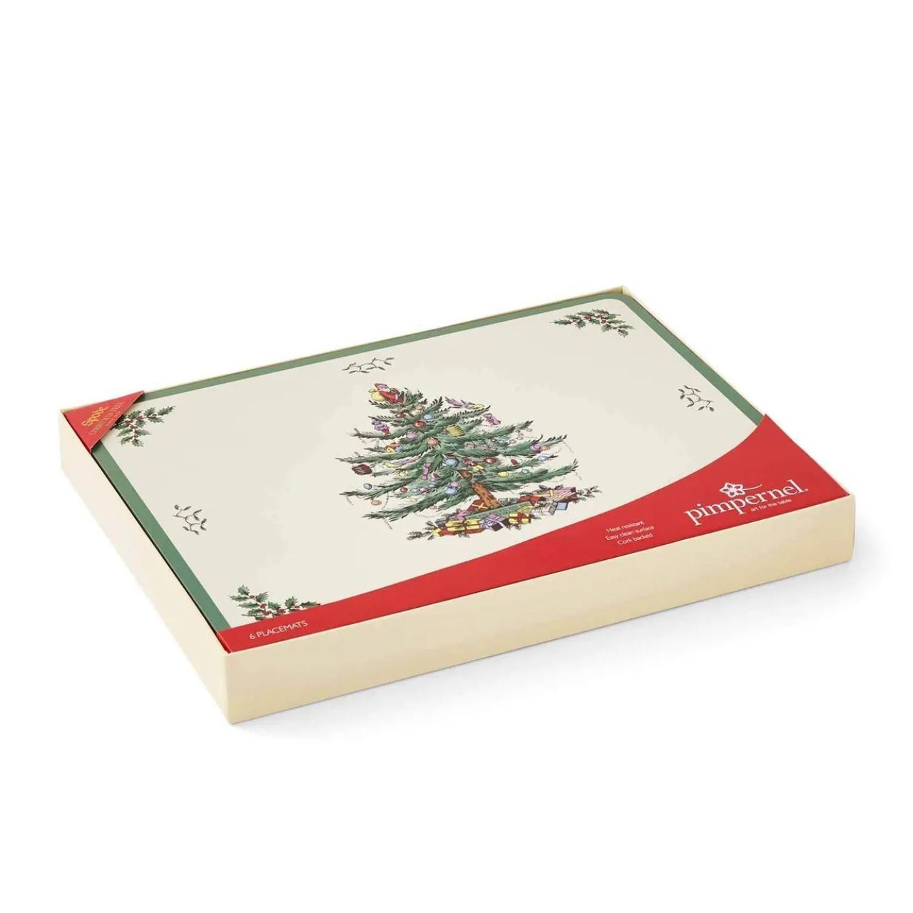 Give everyone their own special spot at the table with this set of six placemats from Spode's Christmas Tree range. Printed with the iconic Christmas Tree design, they can be combined with the corresponding tableware to create a truly enchanting festive table spread.