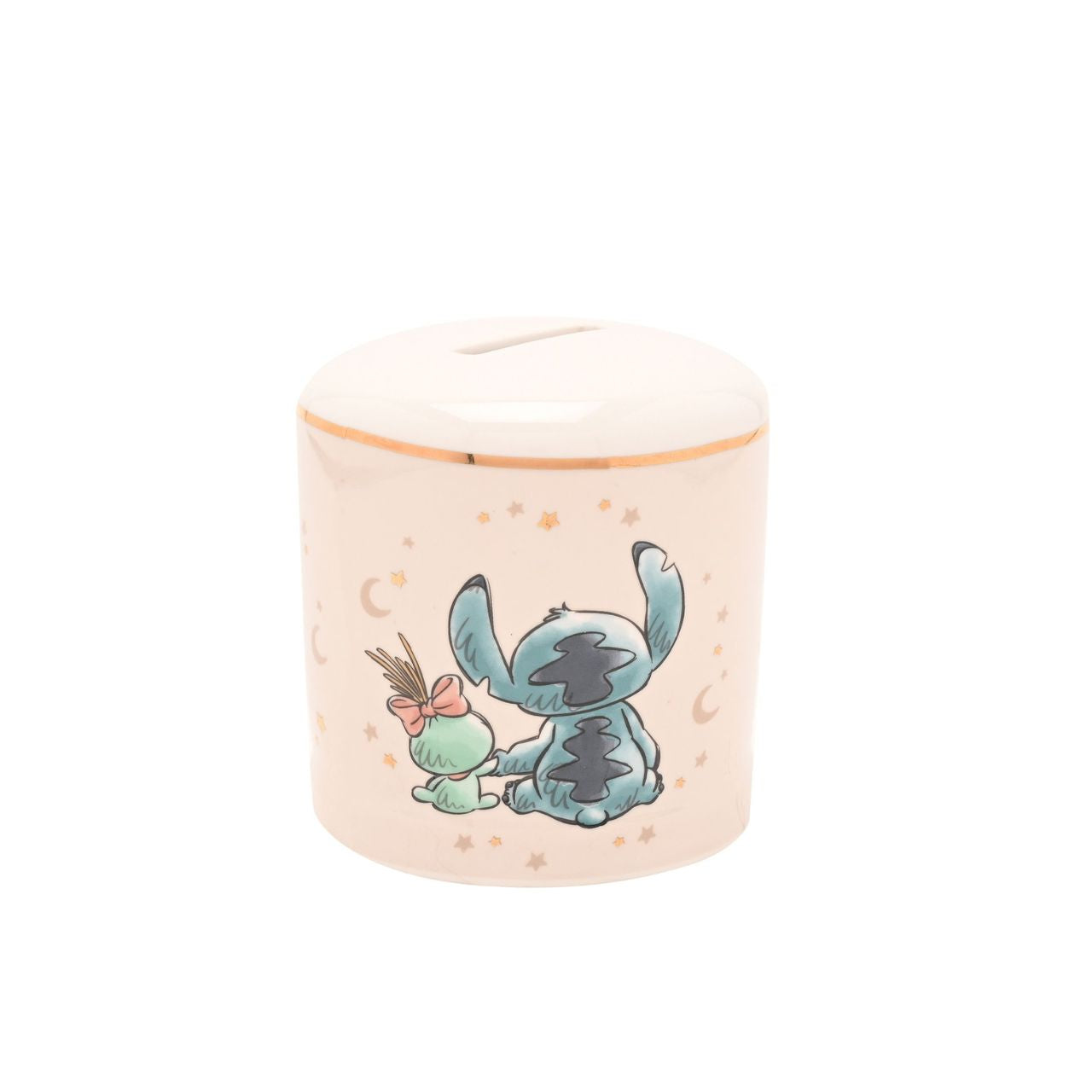 Bring the magic of Disney into your home with our charming Stitch Baby Money Bank, a playful ceramic treasure featuring the lovable character from Lilo & Stitch.