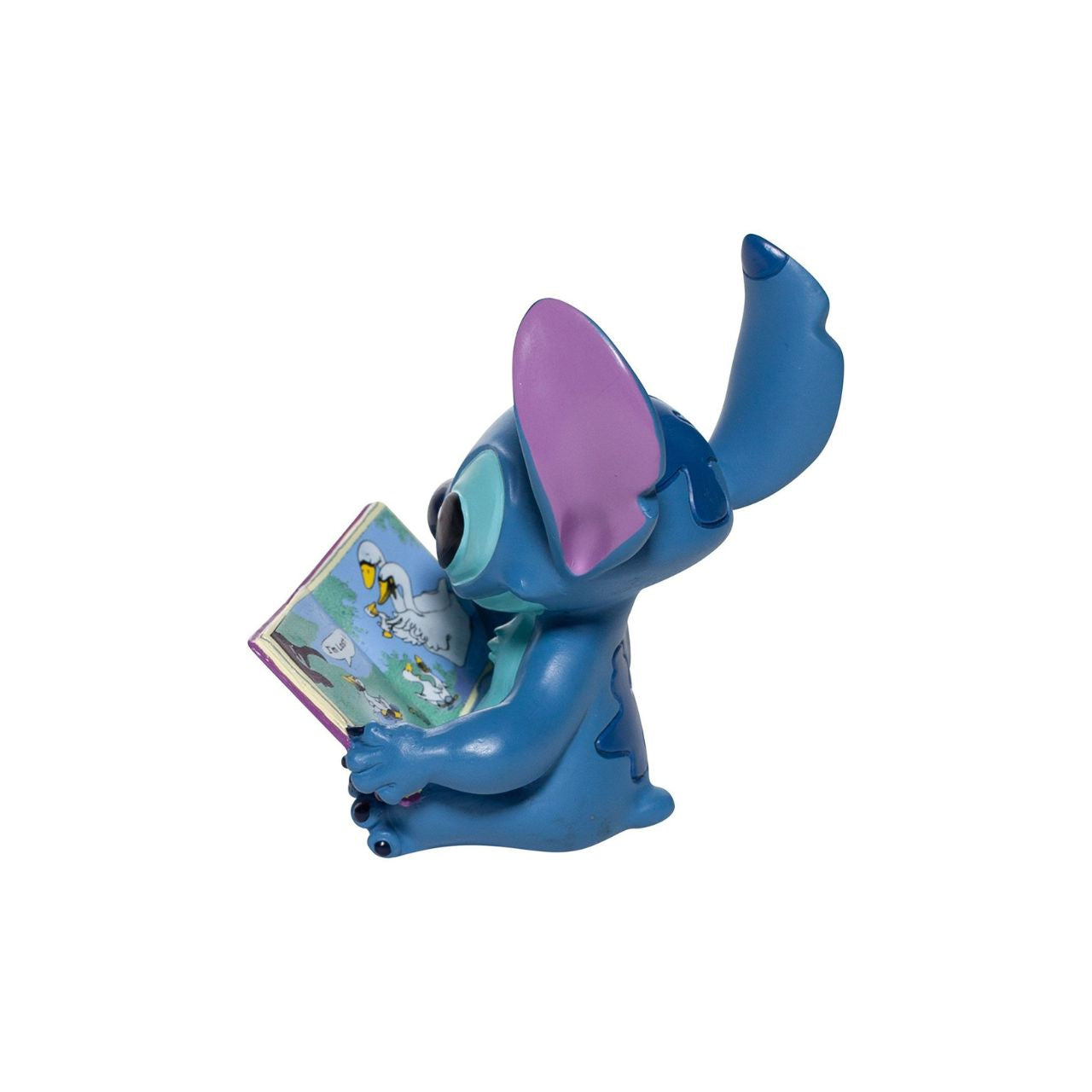 Disney Showcase Stitch Book Figurine Even adorable Stitch loves a good read. Yes he is cute, charismatic and clever. Ohana means family , making this delightful Stitch a much welcomes addition to the collection of six minis . Hand-painted and hand crafted, Stitch is supplied in a windowed branded gift box.