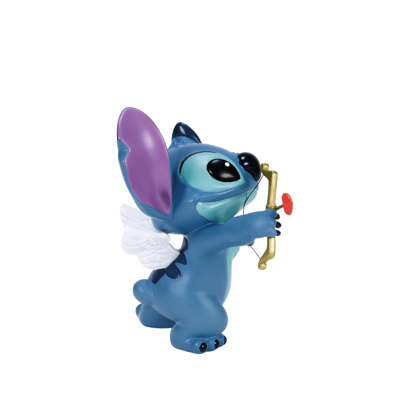 Meet our Stitch Valentine's Moment Figurine, the perfect blend of love and mischief. Handcrafted in vibrant detail, this piece features Stitch charmingly dressed as Cupid, wings and all. Sure to draw hearts and smiles, this romantic, whimsical piece is ideal for Disney fans or anyone yearning for a splash of enchantment.