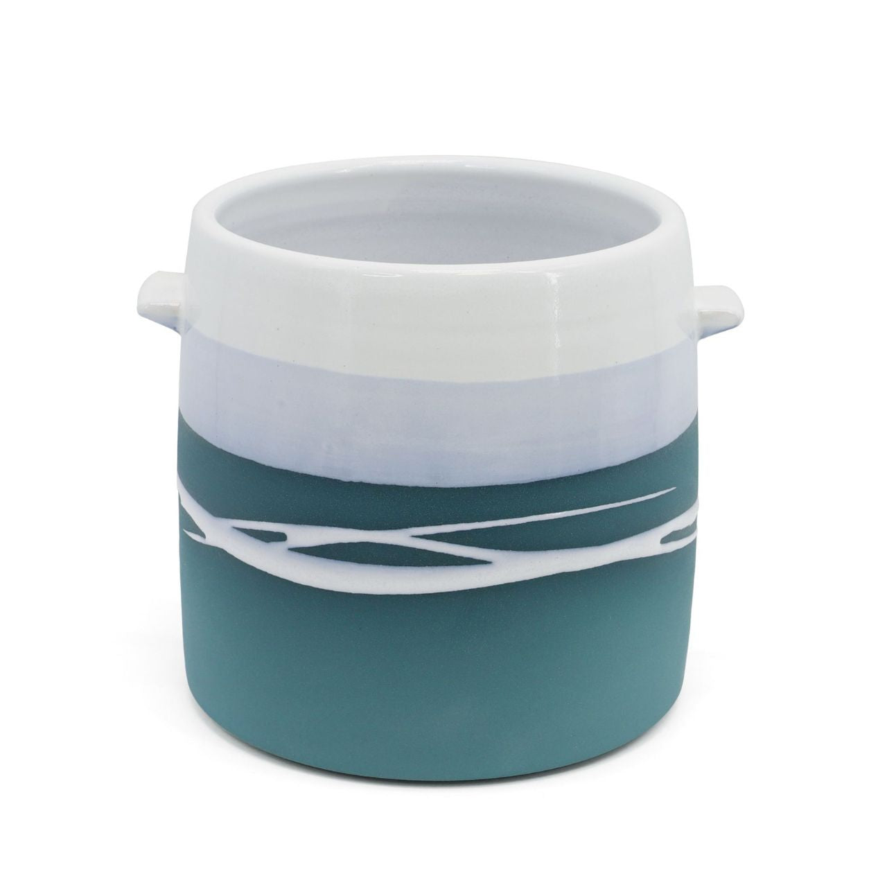 Paul Maloney Pottery Teal Utensil Tidy The Paul Maloney Pottery Teal Utensil Tidy is a handmade, one-of-a-kind piece that features a unique teal glazed surface. This artisanal piece was handcrafted by Paul Maloney and features a classic design that adds stylish, contemporary charm to any kitchen.