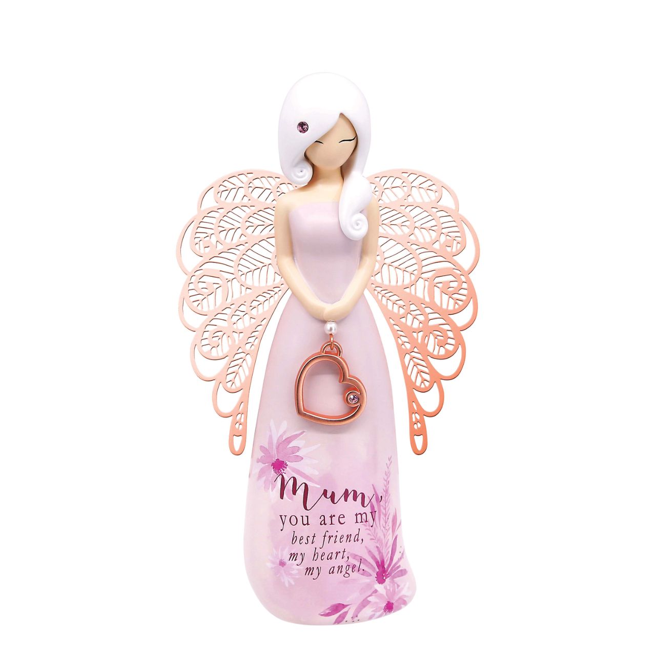 You Are An Angel Thank You Figurine "Mum you are my best friend, my heart, my angel." Looking for a thoughtful gift that's both beautiful and meaningful? These stunning angels are the perfect way to show someone special just how much they mean to you. Standing 15.5cm tall, they are perfect as a gift and home decoration.