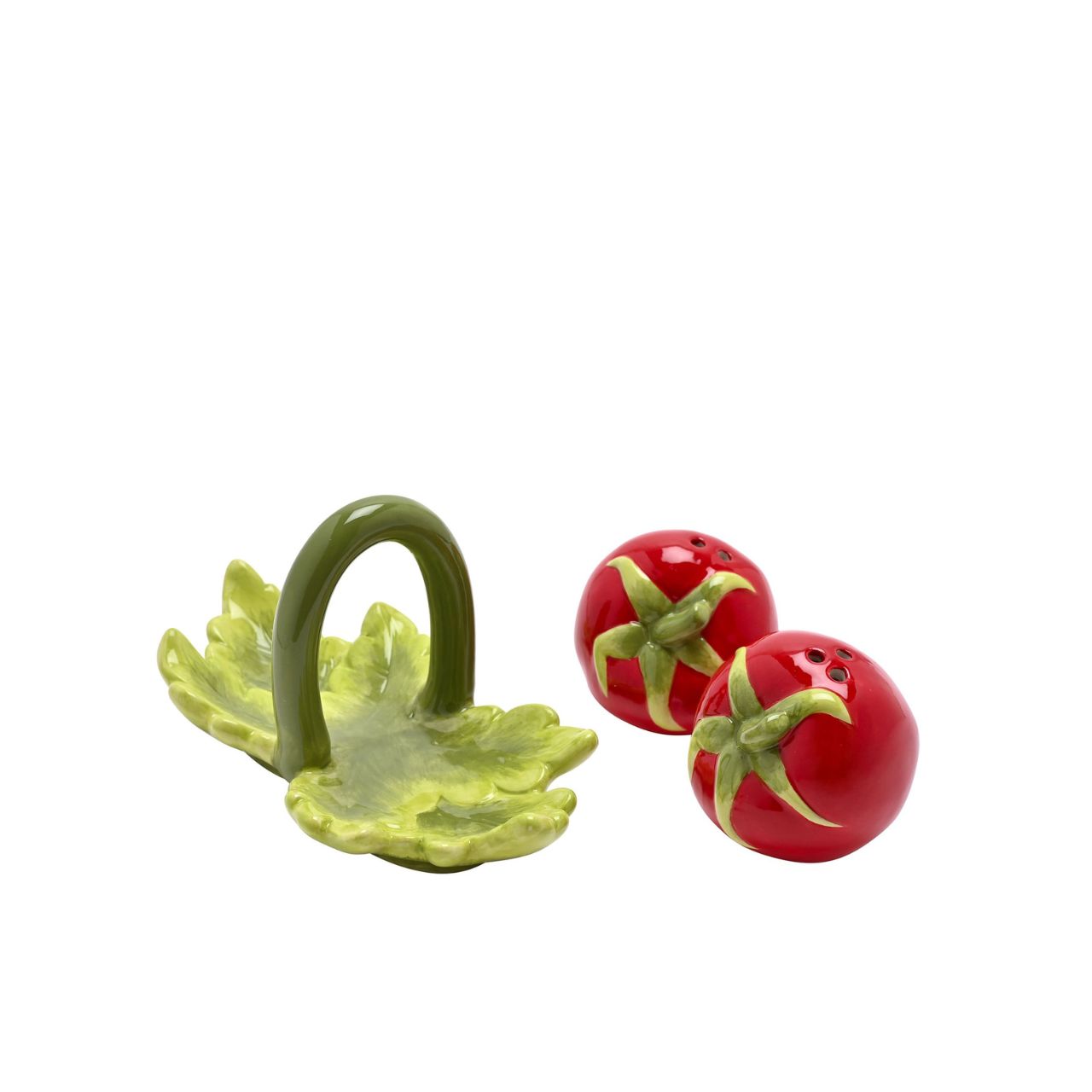 Brighten up your dining table with the Cottage Garden Salt & Pepper Set. Designed to resemble appetising tomatoes, this vivid set adds fun to your meal times. It's a delightful nod to rustic countryside charm.
